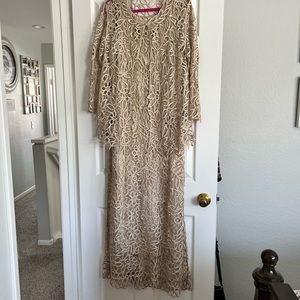 Soulmates silk jumper with jacket. Champagne color. Xl